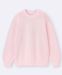 GU | GU リリヤーンクルーネックセーター PINK(ニット/セーター)