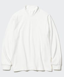 UNIQLO | ストレッチフリースモックネックT ホワイト(Tシャツ/カットソー)