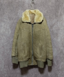 ビンテージ❣️Shearling ❣️黒 M秋冬❣️入手困難❣️昭和レトロ❣️ジャケット❣️ R&R激レアヴィンテージ402LIGHTNING〉70年代後期Lewis Leathers