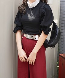 A.D.G | Candy Puffsleeve Tops (black)(Tシャツ/カットソー)