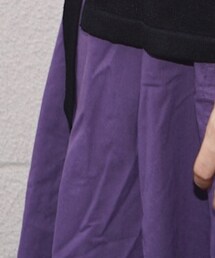 A.D.G | Tuck A-Line Flare Long Skirt (purple)(スカート)