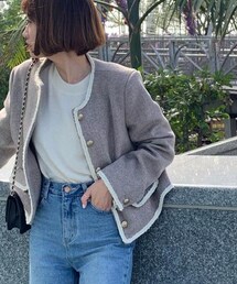 elegant | ノーカラージャケット