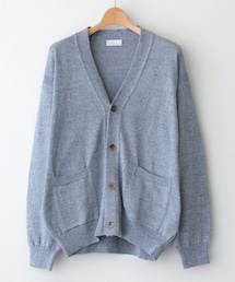 Phlannel | LINEN COTTON GUERNSEY CARDIGAN (COPEN BLUE)(カーディガン/ボレロ)
