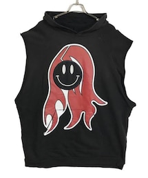 RAF SIMONS | OVERSIZED SLEEVELESS SMILEY HOODIE(パーカー)