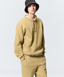 GU | ヘビーウェイトスウェットスタンドカラープルオーバー(トップス)