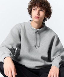 GU | ヘビーウェイトスウェットスタンドカラープルオーバー(トップス)