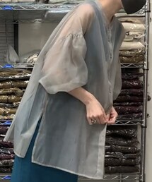 ？ | シアーオーガンジーブラウス(シャツ/ブラウス)