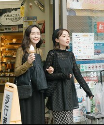 QUEEN SHOP | 微高領 蕾絲緹花造型內搭上衣(その他トップス)