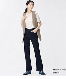 GU | ミドルライズフレアジーンズ(デニムパンツ)