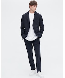 UNIQLO | 感動パンツ2WAYストレッチ（コットンライク・丈70・73・76・85cm）セットアップ可能(スラックス)