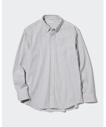 UNIQLO | エクストラファインコットンブロードストライプシャツ（ボタンダウン・長袖）(シャツ/ブラウス)