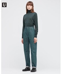 UNIQLO | レギュラーフィットストレートハイライズジーンズ セットアップ可能(デニムパンツ)
