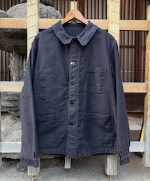 VINTAGE | french black moleskinwork jacket(40s)(その他アウター)