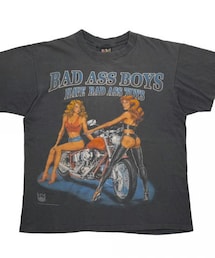 VINTAGE | 3D EMBLEM PINNUP GIRLS BAD ASS BOYS(Tシャツ/カットソー)