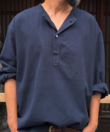 VINTAGE | ヘンリーネックネイビー(30sリネン生地のリメイク)homies(Tシャツ/カットソー)