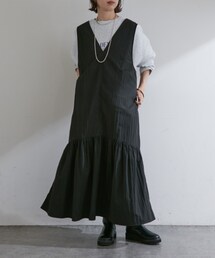 Omekashi | タフタギャザージャンパースカート(ジャンパースカート)