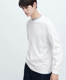 UNIQLO | エアリズムコットンUVカットクルーネックＴ（長袖）(Tシャツ/カットソー)