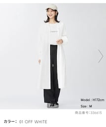 GU | バンドカラーギャザーワンピース(シャツワンピース)