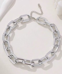 SHEIN | スクエアビッグチェーンネックレス(ネックレス)