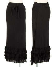 Jean Paul Gaultier | 裾ギャザーフリルパワーネットラップスカート ¥41,888(スカート)