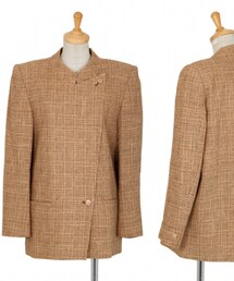 Jean Paul Gaultier | チェックツイードスタンドカラーダブルジャケット　¥37,213(ジャケット/アウター)