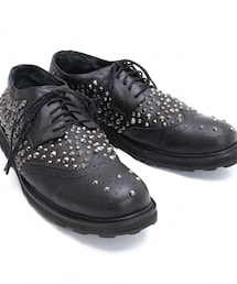 Yohji Yamamoto POUR HOMME | コーンスタッズウイングチップシューズ¥35,024  (シューズ)