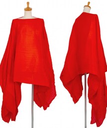 PLEATS PLEASE |  異素材切替オーバーサイズポンチョ ¥87,780(ワンピース/ドレス)