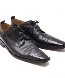 COMME des GARCONS | クロコダイルエンボスレザースクエアトゥシューズ¥32,780(シューズ)