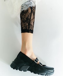 AKIKOAOKI× THREE TREASURES | GEMINI FAUX LEATHER BLACK X BLACK(シューズ)
