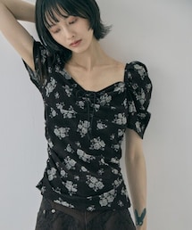 FETICO | 【FETICO/フェティコ】《STUDIOUS別注》VELOUR ROSE TEE/ベロアローズT(Tシャツ/カットソー)