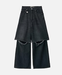 PHOTOCOPIEU | WIDE-LEG SLIT JEANS(デニムパンツ)