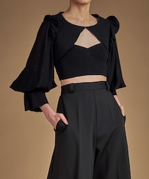 HAENGNAE | SHUMAI KNIT SLEEVE / Black(カーディガン/ボレロ)