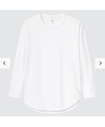 UNIQLO | スムースコットンシャツテールTシャツ(Tシャツ/カットソー)