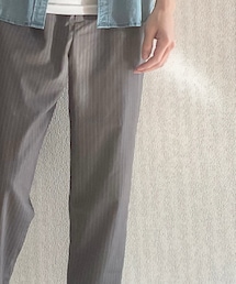 BEAUTY&YOUTH UNITED ARROWS | 【WEB限定】by ∴ ストライプ テーパード クロップド パンツ グレー サイズM(スラックス)