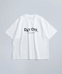 UNFOLK | #-10 "DAYOFF" loose classic logo tee（White）(Tシャツ/カットソー)