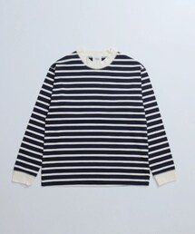 UNFOLK | #-20 Heavy weight border long tshirt (Navy) size1(Tシャツ/カットソー)