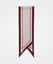 UNFOLK | #-14 Hand print silk scarf (Burgundy)(バンダナ/スカーフ)