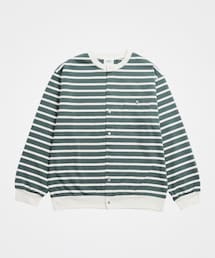 UNFOLK | #-19 Heavy weight border cardigan (Green)(カーディガン/ボレロ)