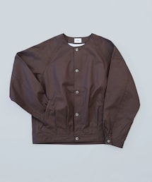 UNFOLK | #-05 Ventile gabardine roundneck blouson (Brown)(ブルゾン)