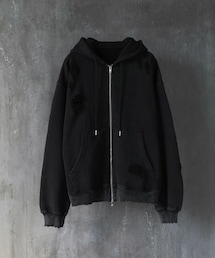 UNLILL | ヴィンテージライクダブルジップフーディ(パーカー)