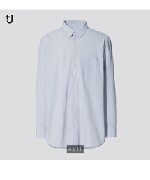 UNIQLO | スーピマコットンレギュラーフィットシャツ（長袖・ストライプ）(シャツ/ブラウス)