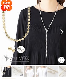 Qoo10 ネックレス レディース ロングネックレス 金属アレルギー 18Kコーティング ボールチェーン メタル | ネックレス