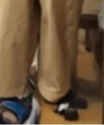 Samansa Mos2 blue | チノパンツ