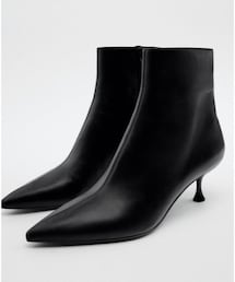 ZARA | キトンヒールアンクルブーツ(ブーツ)