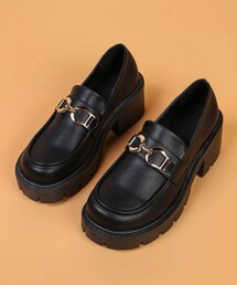 shein | ホースビットデコレーション プラットフォームスリップオン ローファー(ローファー)