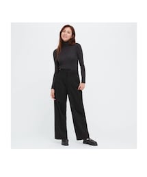 UNIQLO | タックワイドパンツ（丈標準68～70cm）(スラックス)