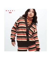 UNIQLO | メリノブレンドボーダーオーバーサイズカーディガン(長袖)(カーディガン/ボレロ)