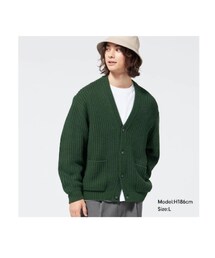 GU | ローゲージ畦カーディガン(長袖)(カーディガン/ボレロ)