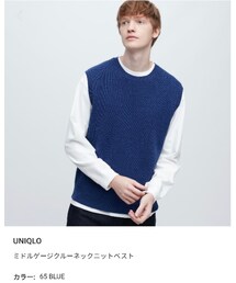 UNIQLO | ミドルゲージクルーネックニットベスト(ベスト)