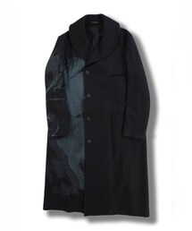 Yohji Yamamoto POUR HOMME | 【yohji yamamoto】N-プリントヘチマコート(BLACK)(ジャケット/アウター)
